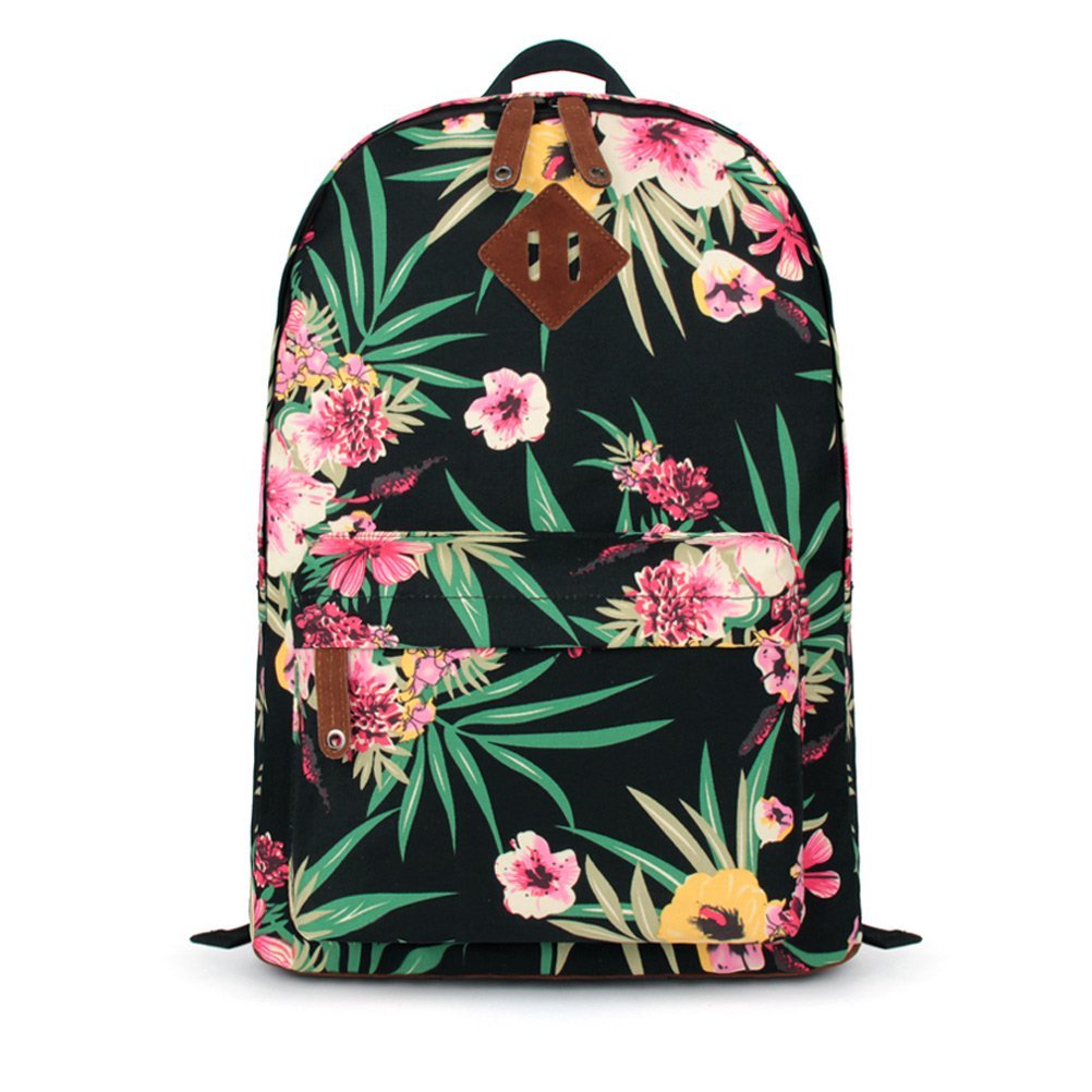 Jasper Floral Print Canvas Backpack